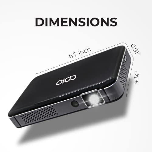 APIO Resolution 1080p Auto Focus, 400 ANSI Lumen DLP Pro Pocket Projector with HDMI/Type C Supports, Built-in Rechargeable Battery and Speakers for Streaming Movies, Laptops, Phones, Home & Outdoor - Image 2