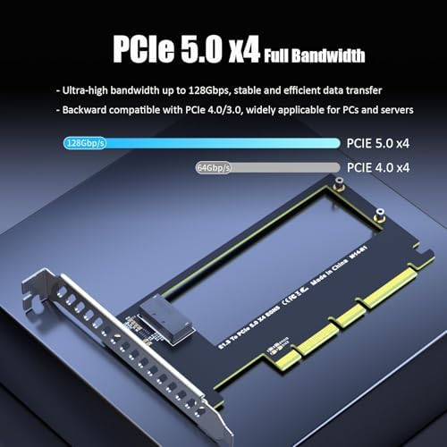 GLOTRENDS M14 E1.S to PCIe 5.0 X4 Adapter Card for EDSFF NVMe SSD - Image 3
