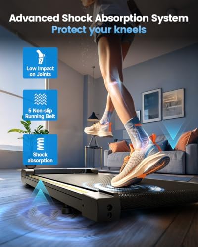 Walking Pad Treadmill for Home - Under Desk Treadmills Portable Mini Compact Walk Pads for Small Spaces Office Indoor Apartment Floor Flat Running Machine with Remote Quiet Lightweight - Image 4