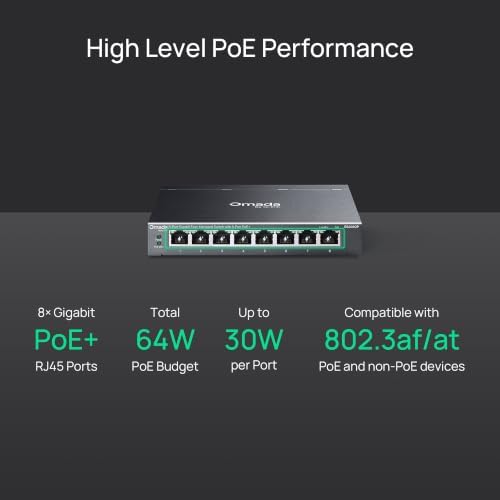Omada ES208GP, 8 Port Gigabit Easy Managed PoE Switch - Image 3