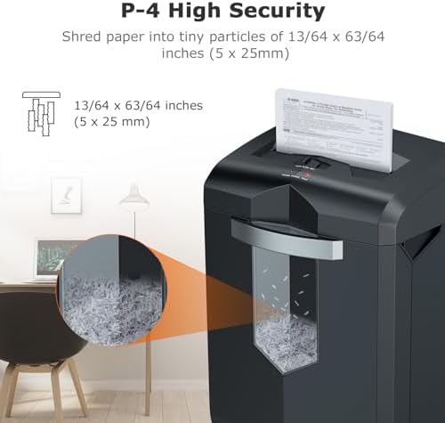 Bonsaii 18-Sheet Cross-Cut 60-Min Run Heavy Duty Paper Shredder - Image 4