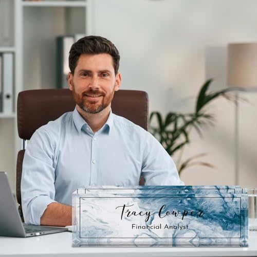 Desk Name Plate Personalized, Custom Name Plate for Desk, Acrylic Desktop Accessories, Office Gift & Decor for Women Men, Teacher Nurse Boss Employee Appreciation Gifts - Image 6