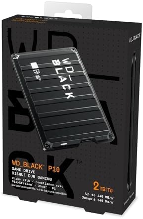 WD_BLACK 2TB P10 Game Drive - Portable External Hard Drive HDD, Compatible with Playstation, Xbox, PC, & Mac - WDBA2W0020BBK-WESN - Image 2