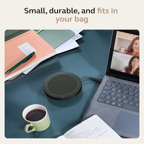 Jabra Speak2 75 (2025 Edition) Wireless Bluetooth Speakerphone - 4 Noise-Cancelling Mics, 65mm Speakers - New Linking Feature - USB-A & USB-C Adapter - Certified for Microsoft Teams - Dark Grey - Image 6
