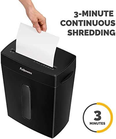 Fellowes P-40C 8 Sheet Cross-Cut Deskside Paper Shredder for Home Office - Image 6