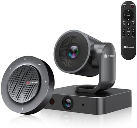 All-in-One Conference System: 4K Dual Lens Webcam + Bluetooth Speakerphone by ACTIONSGLOBALUSINC