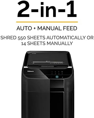 Fellowes AutoMax 550C Cross Cut, Auto Feed 2-in-1 Heavy Duty Commercial Paper Shredder with SilentShred (4963001) - Image 2