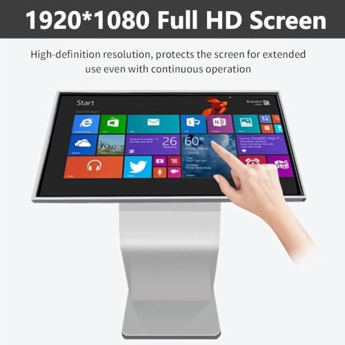 21.5 32 Inch Touch Screen Kiosk, 1080P HD IPS Digital Signage 22in-Silver - Image 4