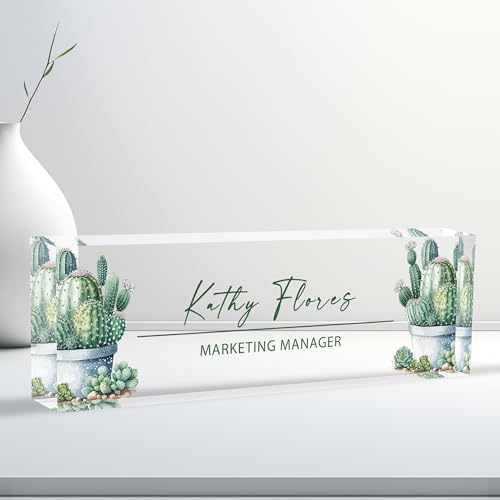 Custom Desk Name Plate, Acrylic & Personalized by Ueedklaayy