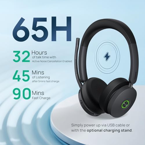 Yealink BH74 UC Bluetooth Headset with Mic for Work, AI Hybrid ANC, USB C/A - Image 4
