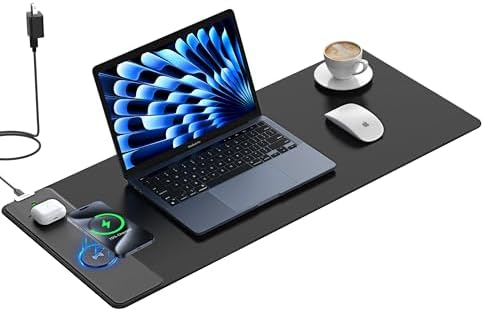 Mouse Pad with 15W Wireless Charging, 31.5"x11.81" XL Large Desk Mat by TopmadeProduct-Ordernow