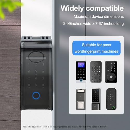 Outdoor Weatherproof Flip-top Cover, Plastic Sunshade and Rain Protection for Garage Door Keypad, Fingerprint Lock - Image 2
