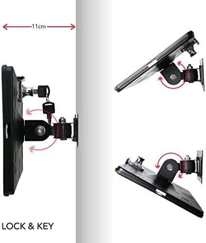 Wall Mount Bracket with Anti Theft Security Lock & Key for iPad 9.7",Metal - Image 3
