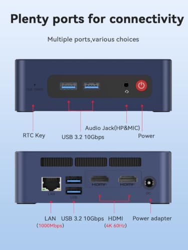 Beelink SER3 Mini PC, AMD Ryzen 3 3200U (up to 3.5GHz), 8GB DDR4 256GB PCIe3.0 SSD, Radeon Vega 3 Graphics,1000Mbps LAN, Dual HDMI 4K Display - Image 6