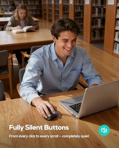 Nulea Wireless Ergonomic Vertical Trackball Mouse Thumb Control - Image 4