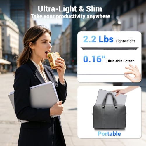 Laptop Screen Extender, 15.6" Ultra-Light & Thin Dual Monitor Extender with 1080P FHD IPS, Eye Care & Neck-Friendly, USB-C/HDMI Plug-Play Portable Monitor for Mac/Win/Android, Fits 13-17" Laptops - Image 3