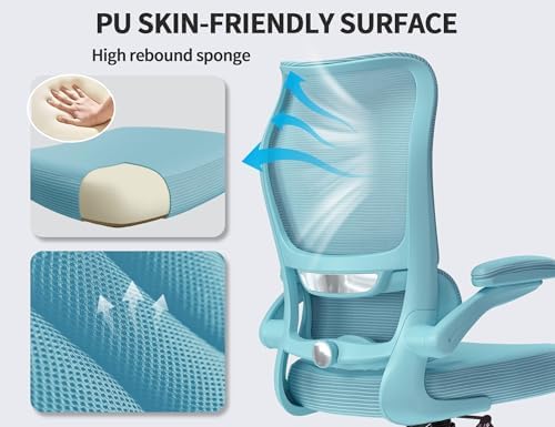 TRALT Office Chair Ergonomic Desk Chair with Lumbar Support Blue Blue, 1 - Image 5