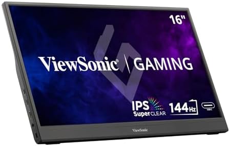 ViewSonic VX1654 16 Inch Portable Gaming Monitor, 1080p 144Hz IPS USB-C by ViewSonicCorporation