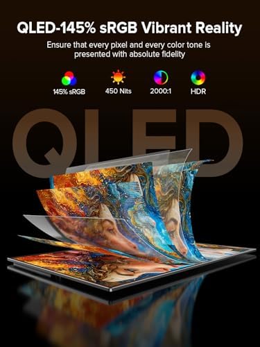 UPERFECT 24" 144Hz Portable Monitor, QLED 145% sRGB 450Nits Gaming Monitor - Image 4