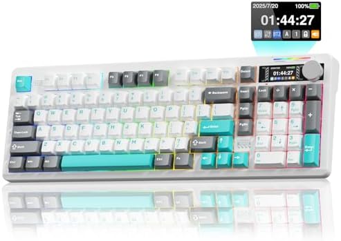 LINGBAO K98 PRO 96% Wireless Mechanical Gaming Keyboard with Screen & Knob by CORBOBO