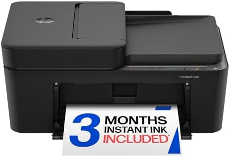 HP DeskJet 4355 Wireless All-in-One Color Inkjet Printer, Scanner, Copier, Best-for-Home, 3 Month Trial of Instant Ink Included, AI-Capable (AJ4Y0A) by Unknown