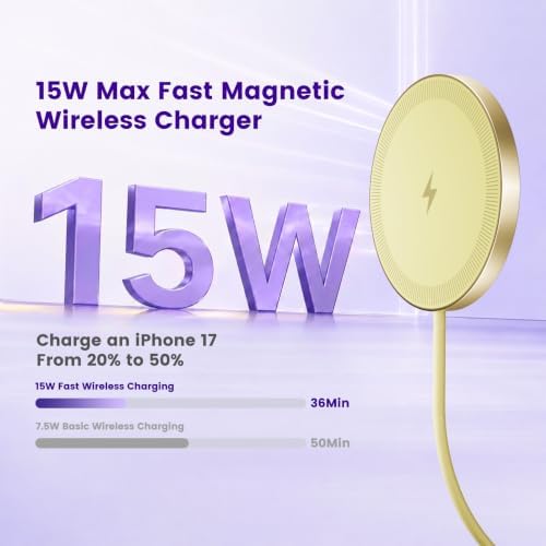 15W Wireless Charger for Apple MagSafe Charger, Magnetic Fast Charging Pad - Image 2