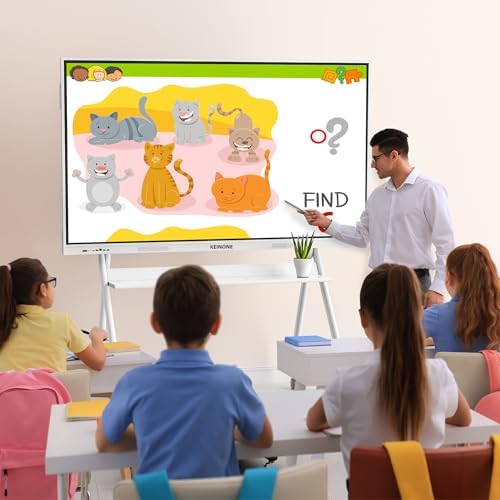 Interactive Smart Board for Classroom, 85” 8+128 GB Electronic Digital Whiteboard Built-in Google EDLA-Certified Android 14 OS - 4K Touchscreen Smartboard for Home Office School Studio Display - Image 4