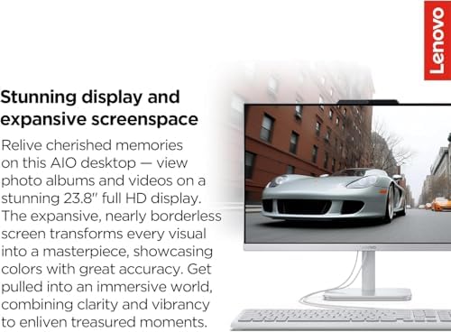 Lenovo IdeaCentre 24" FHD All-in-One Desktop Computer with Office 365 for The Web • 32GB RAM • 2TB Storage • Intel Core • Wired Keyboard and Mouse • Windows 11 - Image 4