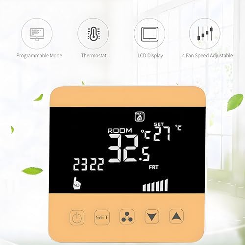 WiFi Thermostat Fan Coil Thermostat AC90-240V Smart Digital Central Air Conditioner Temperature Controller LCD Display Fan Coil Unit (WiFi Type) - Image 4