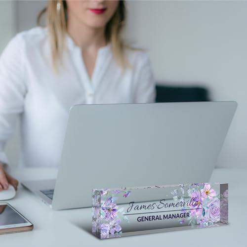 Desk Name Plate Personalized, Custom Name Plate for Desk, Acrylic Desktop Accessories, Office Gift & Decor for Women Men, Teacher Nurse Boss Employee Appreciation Gifts - Image 6