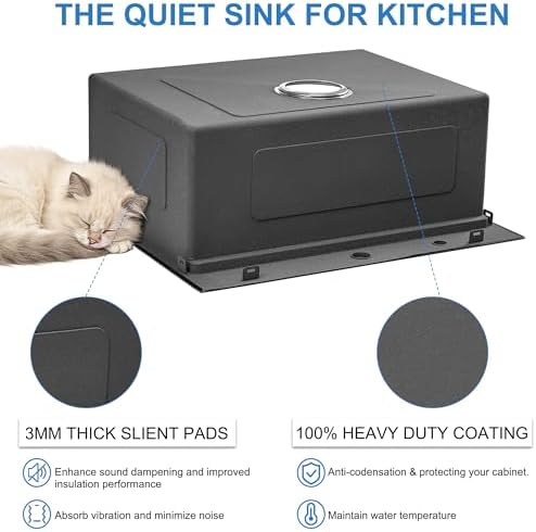 25 Black Drop in Workstation Kitchen Sink, Scamall 25x22x10 In Black Stainless Steel Kitchen Sink with Workstation 16 Gauge Topmount Sink Single Bowl 10 Deep with Accessories - Image 6