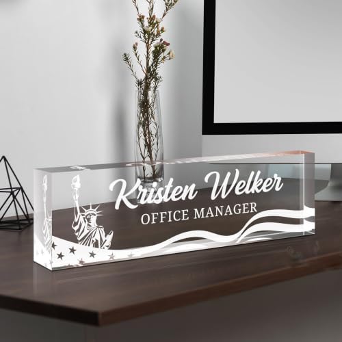 Custom Engraved Name Plate for Desk, Acrylic Desk Name Plate Personalized - Image 5