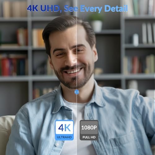 Ultra HD 4K Webcam for PC with Tripod, PDAF & CDAF Dual-autofocus, Face Cam - Image 2