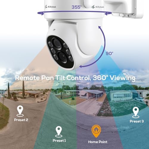 Kittyhok Home Security Camera System Wireless, Dual Lens 2K Outdoor Cameras - Image 2
