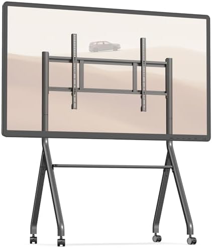 Smart Board Stand with Wheels, 55/65/75/86'' Interactive Whiteboard Stand, Mobile Stand with Four Lockable Wheels, COOLHOOD Stable and Easy to Move for Home Office School Classroom (Only Stand) by COOLHOOD