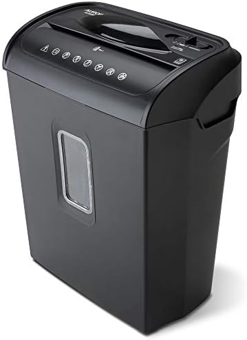 Aurora AU608MB High-Security 6-Sheet Micro-Cut Paper Credit Card Shredder with 3.5-Gallon Wastebasket, 4-Minute Continuous Running Time, Security Level P-4 by Aurora