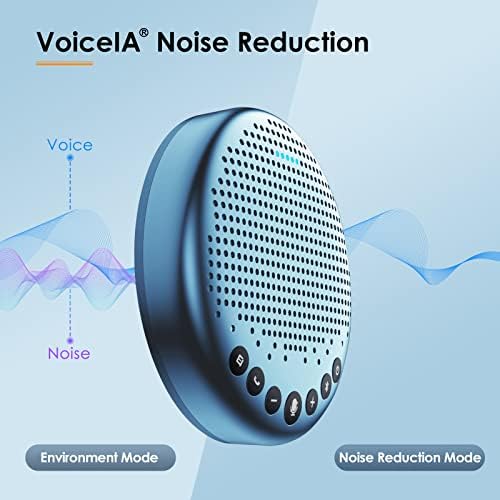 EMEET Bluetooth Speakerphone Luna Lite Conference Speaker, w/Enhanced Noise Reduction Algorithm, Daisy Chain, USB Speakerphone for Home Office, 360° Voice Pickup for 8 People - Image 2