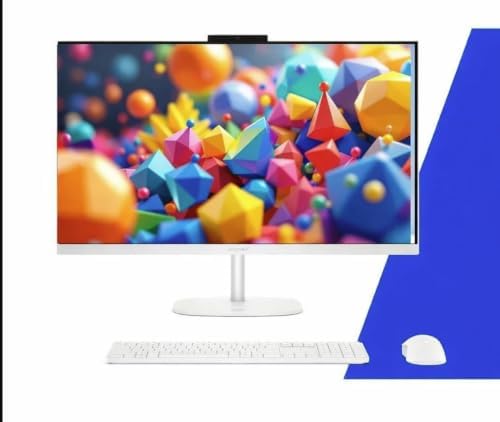 HP OmniStudio All‑in‑One Desktop, 24‑Inch Full HD Display, Intel N150 Quad‑Core CPU, 16GB DDR5 RAM, 128GB UFS Storage, WiFi 6, Bluetooth 5.4, Wired Keyboard & Mouse, Windows 11, Cashmere White - Image 3