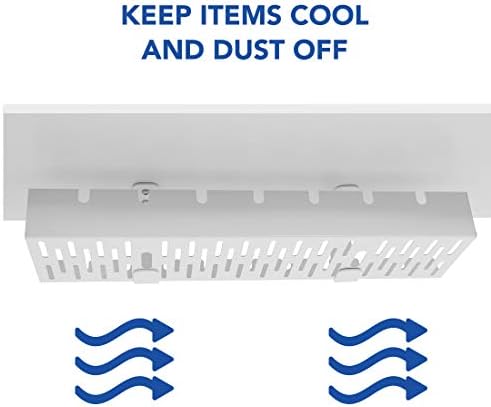 FLEXISPOT Under Desk Cable Management Tray, Metal Raceway Wires Cable Tidy Organizer Office and Home Cable Tray Use for Standing Desk (White) - Image 2