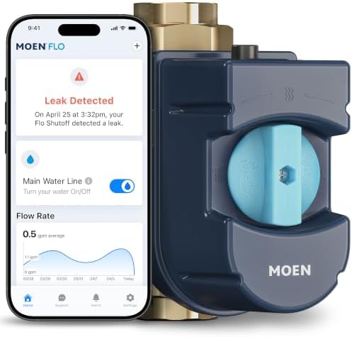 Moen Flo Shutoff, 1 1/4" Automatic Water Leak Detector & Shutoff, 900-002 by Unknown