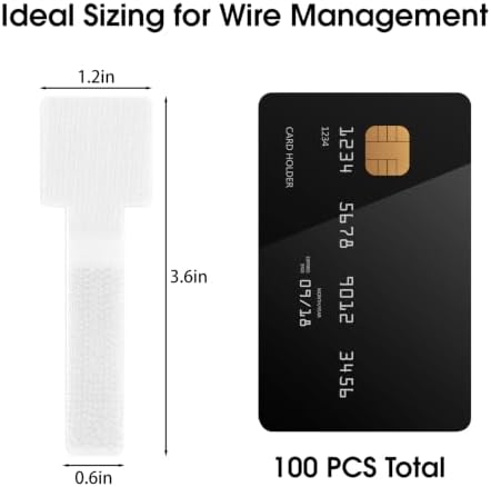 100 Pcs Cable Management Under Desk, Cable Ties, Cord Organizer Straps - Image 3
