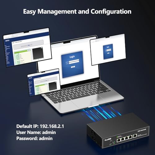 5 Port 10Gb RJ45 Web Managed Ethernet Network Switch, 5 x 10 Gigabit Base-T Port | 10Gbps Multi-Gig Swicth Support 5G-2.5G-1G-100M | 19 Inch Rack Mount | 100G Bandwidth | Metal Casing | Built-in Fan - Image 6