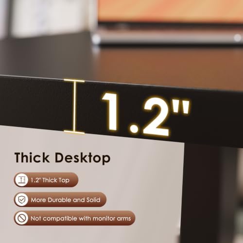 OffiGo 71 Inch Executive Electric Standing Desk Height Adjustable, Black - Image 5