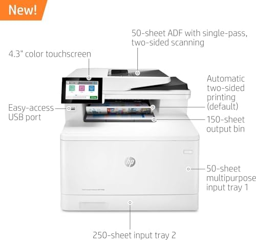 HP Color LaserJet Enterprise M480f Multifunction Duplex Printer (Renewed Premium) - Image 2