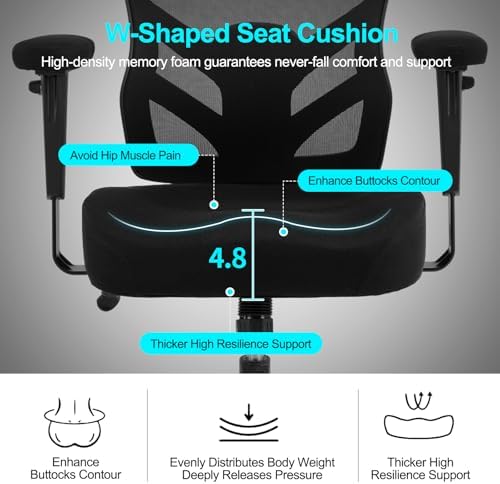 YFO Ergonomic Office Chair, Mesh Computer Desk Chair - Image 4