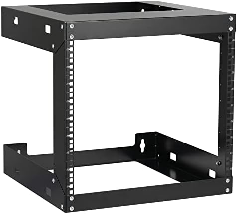 9U Wall Mount Rack Open Frame 19 Inch Server Equipment 2 Post Network Cabinet 18 inches Depth Black by Tedgetal by Tedgetal