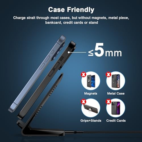 15W Wireless Charger Stand Fast Charging Desk Wireless Charging Station - Image 6