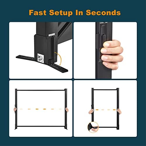 Portable Projector Screen with Stand, 50 Inch 4:3, Outdoor Projector Screen, Lightweight and Retractable, 1.2 High Gain Wrinkle-Free Video Projection Screens, for Home Cinema, Meeting Presentation. - Image 6