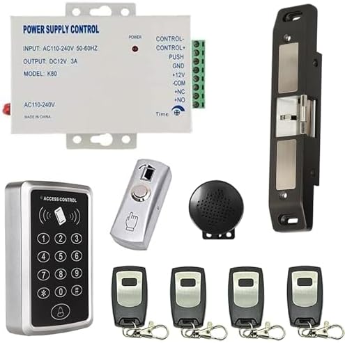 MENGQI-CONTROL Panic Bar Electric Strike System for Fire Exit Emergency Crash Bar Door Remote Open Access Control Buzzer-in Kit by MENGQI-CONTROL