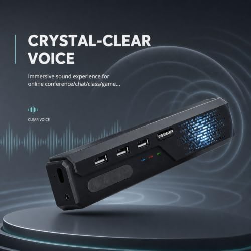 Conference Speakerphone for PC & Laptop, USB Wired Speaker with Microphone, 360° Voice Pickup, Plug and Play, Computer Speaker for Zoom, Teams, Skype (7) - Image 3